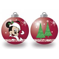 Weihnachtsbaumkugel Mickey Mouse Happy Smiles Golden 6 Stück Kunststoff (ø 8 Cm)