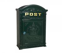 Zeitzone Briefkasten Wandbriefkasten POST Nostalgie Landhaus Antik-Stil Metall Grün