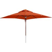 ANNDORA 4x4m | Terracotta High Quality Sonnenschirm Super Deluxe 4 x 4 m eckig in Terracotta - Terracotta - 