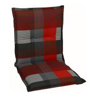 GO-DE Niederlehner-Auflage 100x50x8 cm rot Sitzkissen Sitzpolster Sitzauflage - 