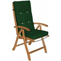 DEUBA Detex Stuhlauflagen Vanamo Befestigungsschlaufen 6er Set Auflage Hochlehner Sitzauflage Stuhlkissen Kissen grün