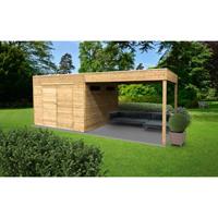 Solid tuinhuis Cube Viterbo geïmpregneerd hout 298 + 292x290cm