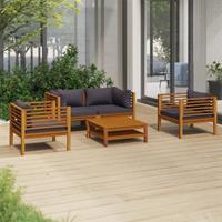 vidaXL 5-tlg. Garten-Lounge-Set mit Auflage Massivholz Akazie 