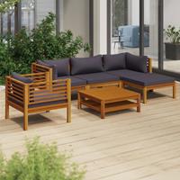 vidaXL 6-tlg. Garten-Lounge-Set mit Auflage Massivholz Akazie 