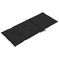 BETTERLIFE Vidaxl - Gartenstuhlauflagen 4 Stk. Schwarz 120x50x7 cm