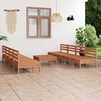 vidaXL 9-tlg. Garten-Lounge-Set Honigbraun Massivholz Kiefer 