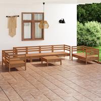 vidaXL 9-tlg. Garten-Lounge-Set Honigbraun Massivholz Kiefer 