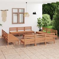 vidaXL 13-tlg. Garten-Lounge-Set Honigbraun Massivholz Kiefer 