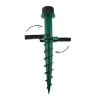 Pro Garden Parasolhouder - Schroef - Grondboor - 44 cm - Groen - Zwart - Draaien