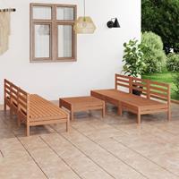 vidaXL 7-tlg. Garten-Lounge-Set Honigbraun Massivholz Kiefer 