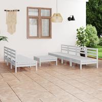 vidaXL 8-tlg. Garten-Lounge-Set Weiß Kiefer Massivholz 