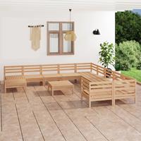 vidaXL 12-tlg. Garten-Lounge-Set Massivholz Kiefer 