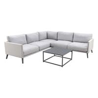 Vdg New York Sunbrella Loungeset Grijs - Antraciet