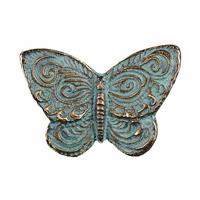 Gartentraum.de Gartendeko für Wände - Schmetterlingsbronze - Schmetterling Kun / Bronze Patina Asche