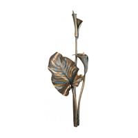 Gartentraum.de Besondere Kalla Blumen Wanddeko aus Metall - Calla / 45x17x5cm (HxBxT) / Bronze hellbraun