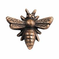 Gartentraum.de Biene aus Bronze zur Wandbefestigung - Biene Klara / Bronze hellbraun