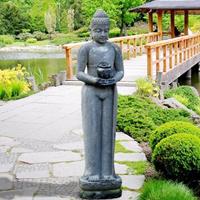 Gartentraum.de Große Buddha Figur für den Garten Künstlerarbeit / 100 cm