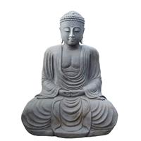 Gartentraum.de Japan Buddha Sitzend Unikat aus Naturstein Handarbeit - Katashi