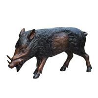 Gartentraum.de Wildschwein Frischling aus Bronze in Braun - Wildschwein Run