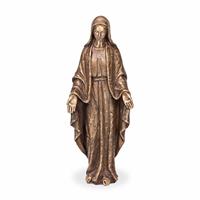 Gartentraum.de Marienfigur mit ausgebreiteten Händen aus Bronze oder Aluminium - Madonna Evigila / Bronze