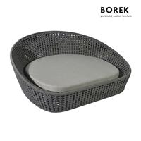 Gartentraum.de Borek Outdoor-Tagesbett grau mit Polster - Vigo Tagesbett