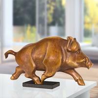 Gartentraum.de Limitierte Wildschwein Tierfigur aus Bronzeguss - Porco