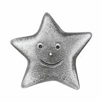 Gartentraum.de Kleine Stern Wand Metallfigur - Kinderfigur - Stern mit Gesicht / Aluminium schwarz