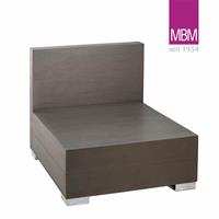 Gartentraum.de Wetterfestes Lounge Mittelmodul in Stone Grey von MBM - Mittelmodul Long Island / ohne Kissen