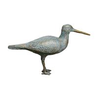 Gartentraum.de Wasservogel Skulptur aus Bronze mit Patina - Wasserläufer