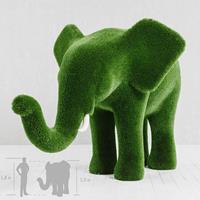 Gartentraum.de Topiary Elefant - Gartenskulptur grün - GFK & Kunstrasen - Taru