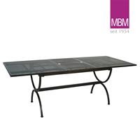 Gartentraum.de Tisch ausziehbar für Terrasse & Garten - MBM - Metall/Eisen - 100x165/215x73cm - Ausziehtisch Romeo