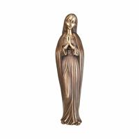 Gartentraum.de Betende Madonna Bronzestatue - wetterfest - Madonna Dolores / 62x17x12cm (HxBxT) / Bronze Patina Wachsguss