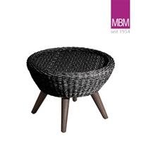Gartentraum.de Beistelltisch passend zum Sessel Ocean Black von MBM - Beistelltisch Ocean  / mit Auflage Ecru