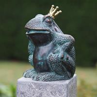Gartentraum.de Grüner Froschkönig als Bronze Wasserspeier - Froschkönig Juran