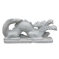 Gartentraum.de Hochwertige Chinesische Gartenskulptur Glücksdrache aus Naturstein  - Kasugai