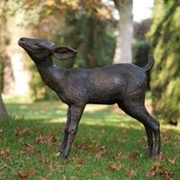 Gartentraum.de Stehendes Reh als Bronze Tierskulptur - Reh Daja