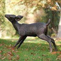 Gartentraum.de Tierstatue Reh aus Bronze für den Garten - Daja Reh