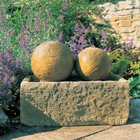 Gartentraum.de Garten Springbrunnen mit Kugel - Burgund