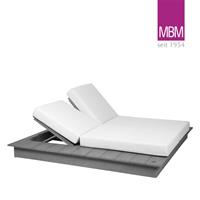 Gartentraum.de Doppelliege mit Polstern in Stone Grey von MBM - La Villa Day Bed Doppelliege  / ohne Schutzhülle