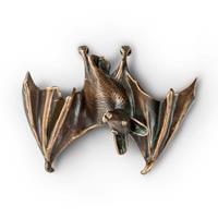 Gartentraum.de Tierfigur für die Wand - robuste Bronzeskulptur - Fledermaus