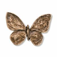 Gartentraum.de Schmetterling Fassadendeko aus robustem Metall - Schmetterling Pan / Bronze Patina grün