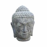 Gartentraum.de Einzigartiger Buddhakopf aus Steinguss / 50 cm