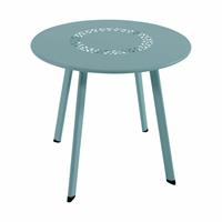 Gartentraum.de Blauer Beistelltisch aus Stahl - Tisch Amelie blau / 40x45cm (HxDm)