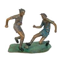 Gartentraum.de Bronzeskulptur Fußballspieler - mehrfarbig & limitiert - Das Spiel