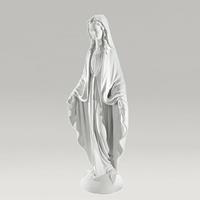 Gartentraum.de Marmorguss - Segnende Gartenfigur Heilige Maria - Madonna Secura / 97x40x24cm (HxBxT)