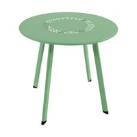 Gartentraum.de Schöner Beistelltisch grün aus Stahl - rund - Tisch Amelie grün / 40x45cm (HxDm)