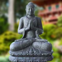 Gartentraum.de Indische Buddha Garten-Skulptur aus Steinugss - Revata / 150x107x78cm (HxBxT)