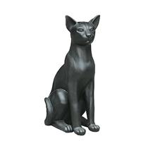 Gartentraum.de Katzenfigur aus schwarzem Polystone - Indoor - Salia