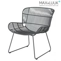 Gartentraum.de Outdoor Loungesessel aus Stahl & Kunststoff - Max&Luuk - modern - Faye Loungesessel / Anthrazit