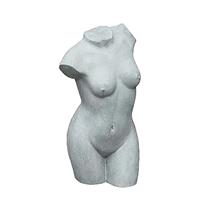 Gartentraum.de Torso Frau in Zement-Optik aus Polystone - Donna